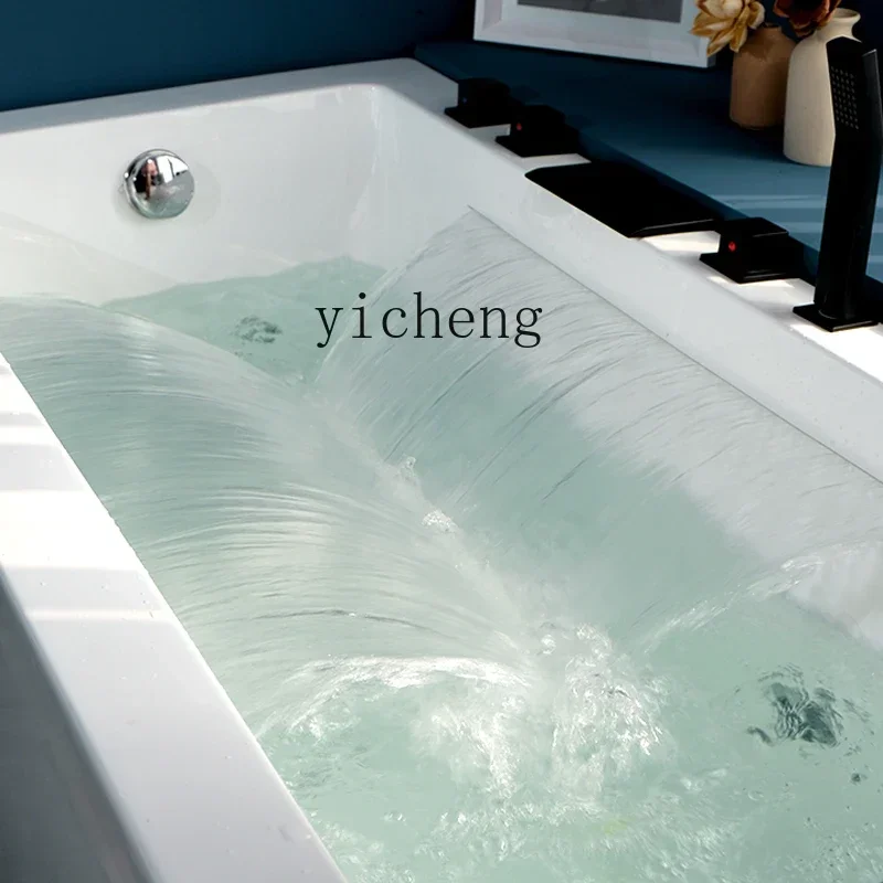 YY-acrylic household free-standing high-end seamless integrated surf massage intelligent adult bathtub