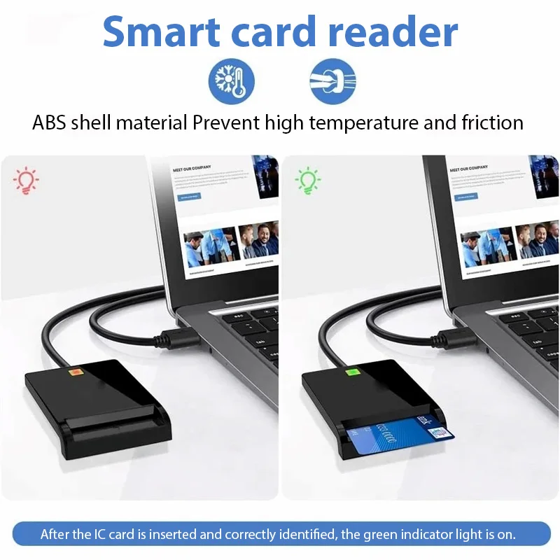 متعددة الوظائف المحمولة USB 2.0 قارئ بطاقات ذكي بأسعار معقولة سهلة الاستخدام ل DNIE ATM CAC IC ID البنك قارئ بطاقات SIM