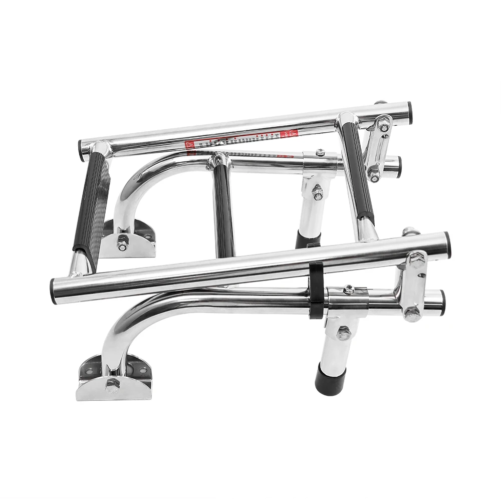 3-step boat ladder, small stainless steel stern ladder, side mounted, foldable stainless steel boat ladder.