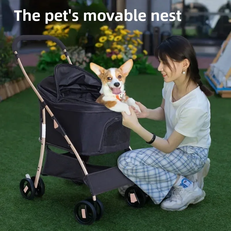 

Pet Cart Separate Old and Disabled Medium and Small Dog Scooter Outdoor Cat Cart Dog Stroller Pet Trolleys
