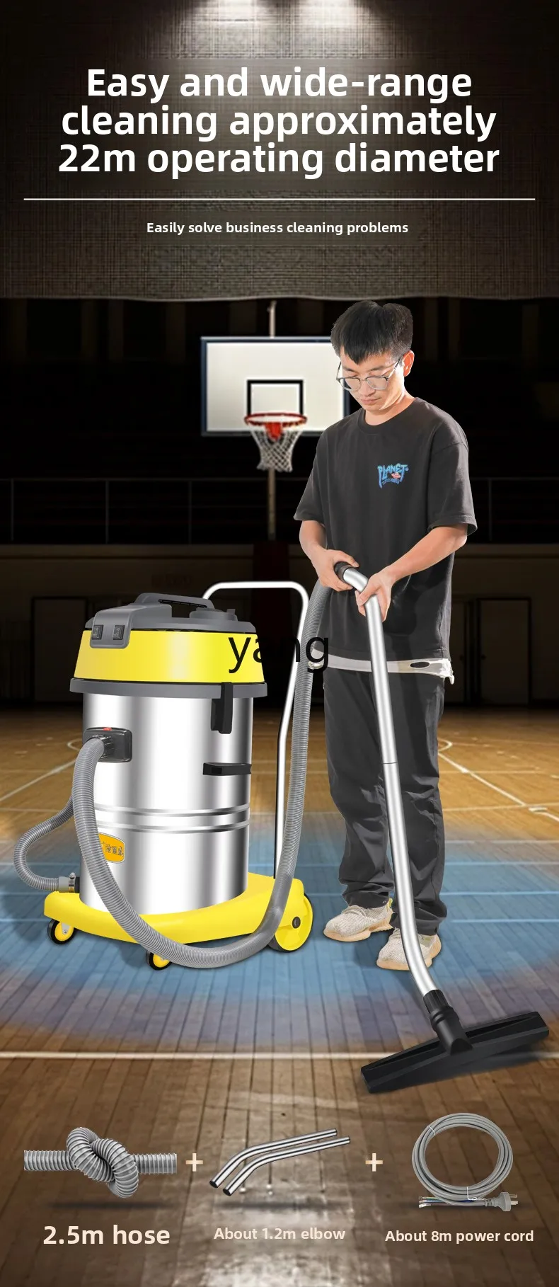 LH เครื่องดูดฝุ่นอุตสาหกรรมและเชิงพาณิชย์กําลังสูงเครื่องดูดฝุ่นทรงพลังแบบเปียกและแห้ง