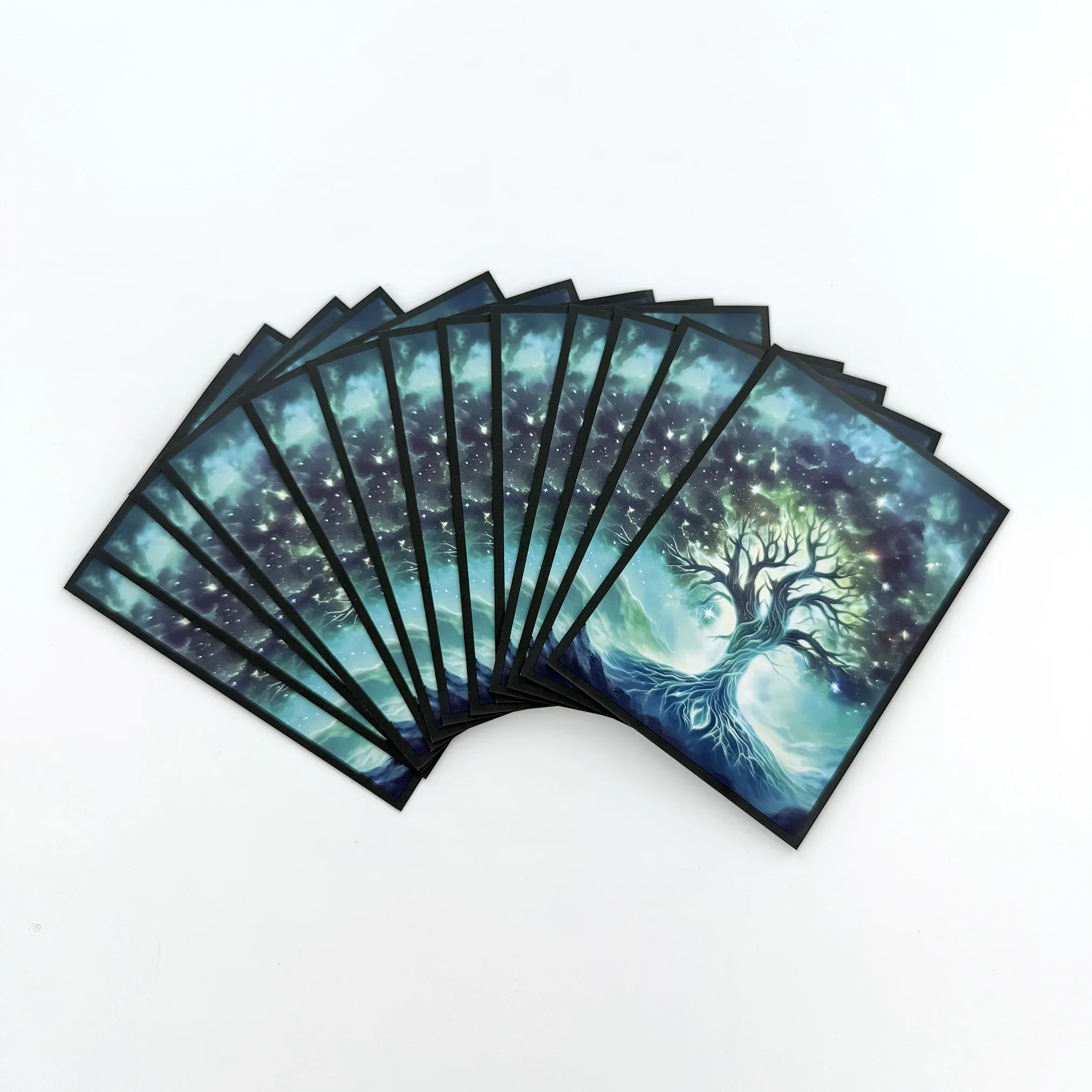 MTG Card Sleeves 100 PCS Matte Back Anti-Slip & Easy Shuffling 2.6 x 3.6 in Applicable to TCG OCG CCG DTCG PTCG (Tree of Life)