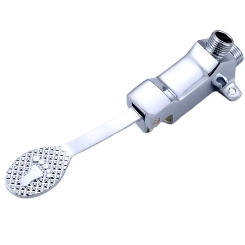 1PC Switch Control By Foot Faucet Foot Pedal Valve Brass Basin Faucet Single Cold Tap Hospital Hotel Pedal Water Faucet 절수페달
