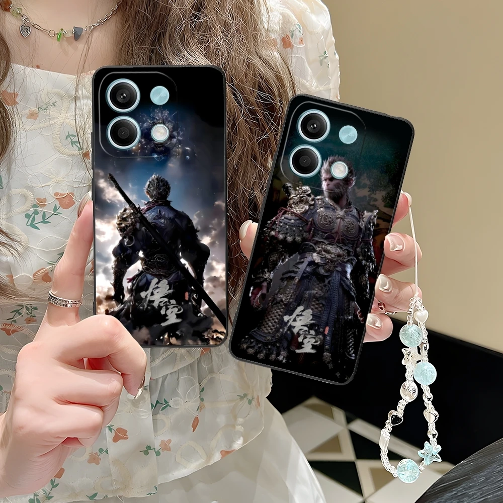 Black Myth Wukong Mobile Cell Phone Case for Xiaomi POCO M6 M5 M4 M3 X6 X5 X4 X3 F6 F5 F4 F3 F2 C40 Pro GT 5G Black Cover Shell