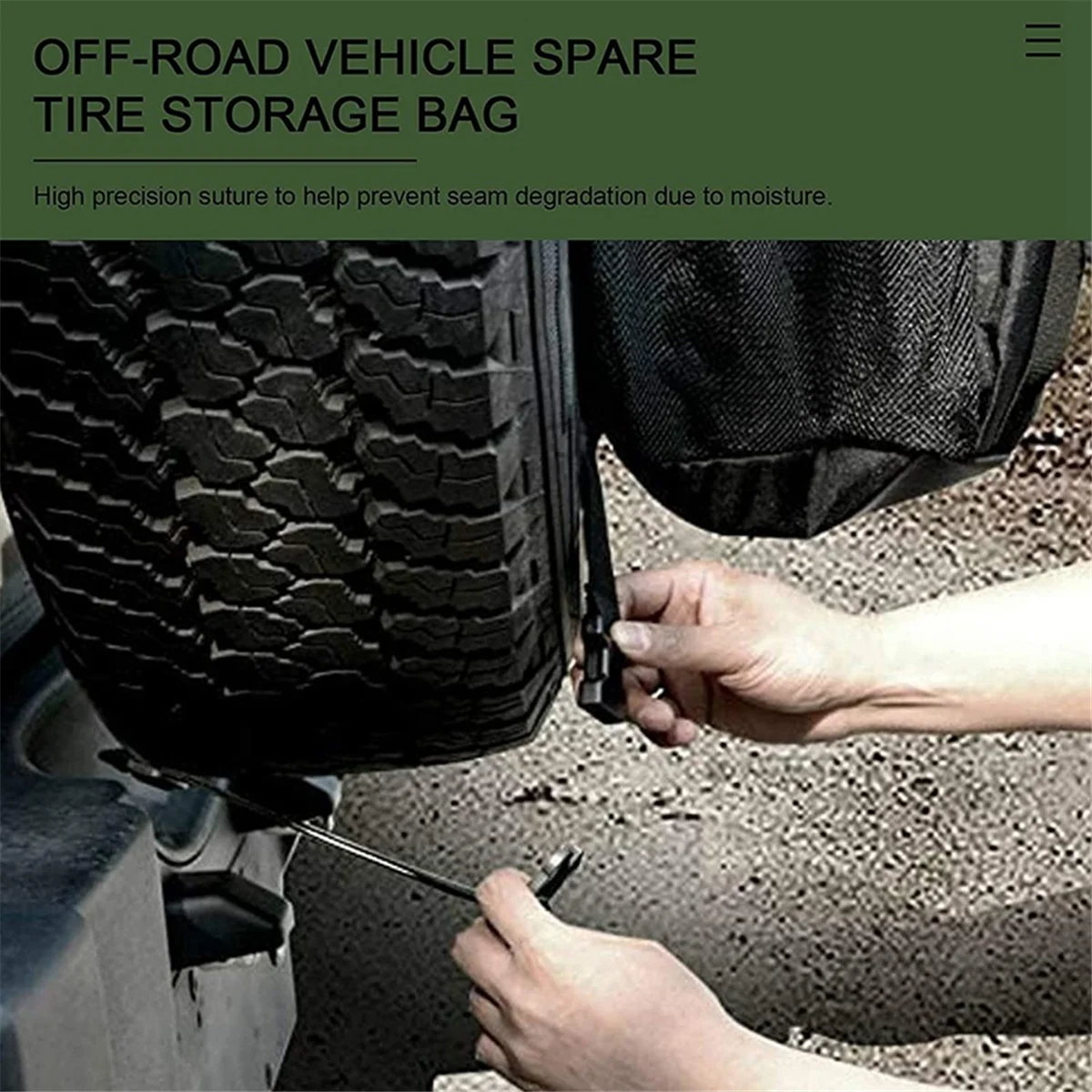 クラシックスペアタイヤゴミ袋アウトドア収納袋ラングラー UTV SUV RV トラックオフロード回復ギア調整可能なユニバーサル