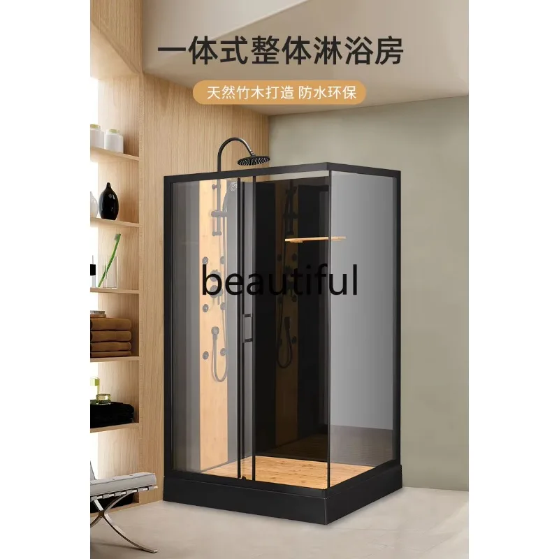 B573 Integrated shower room Integrated bathroom Indoor toilet Dry and wet separation Integrated bathroom Glass sliding door