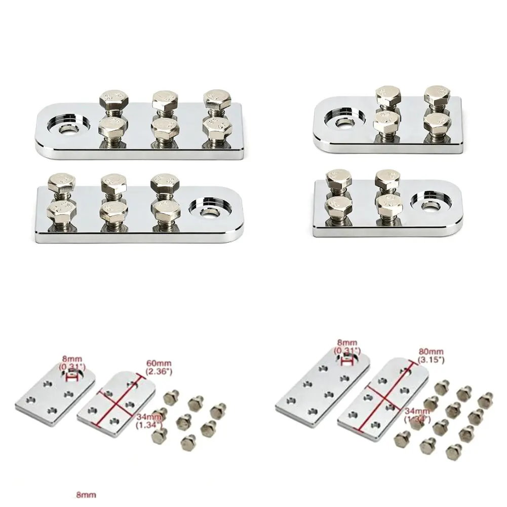 2Pcs 6/4 Cell Battery Terminals Threaded Connector For 6/4 Cell Batteries Screw-Type Connectors Battery Cable Ends Metal