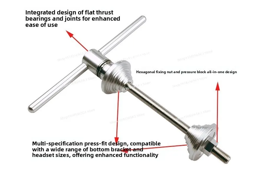 Headset and Bottom Bracket Press Tool Kit for Mountain Bike Fixie E-Scooter and Balance Vehicle Assembly
