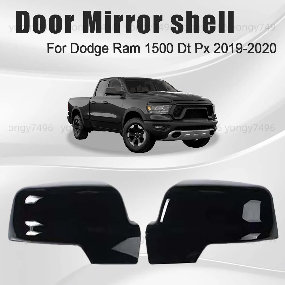 

Обновление автомобиля, глянцевый черный корпус дверного зеркала для Dodge Ram 1500 Dt Px 2019-2020, автомобильные аксессуары заднего вида, украшение, стиль