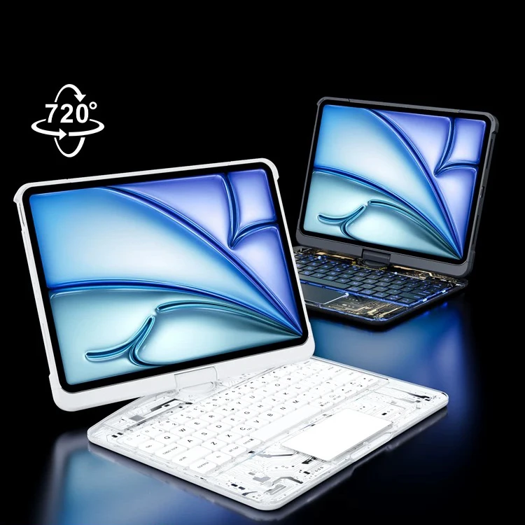 Rotating Magic Keyboard เหมาะสําหรับคีย์บอร์ด/เคส/ขาตั้ง iPad ซึ่งเป็นผลิตภัณฑ์อัจฉริยะ Bluetooth มัลติฟังก์ชั่น