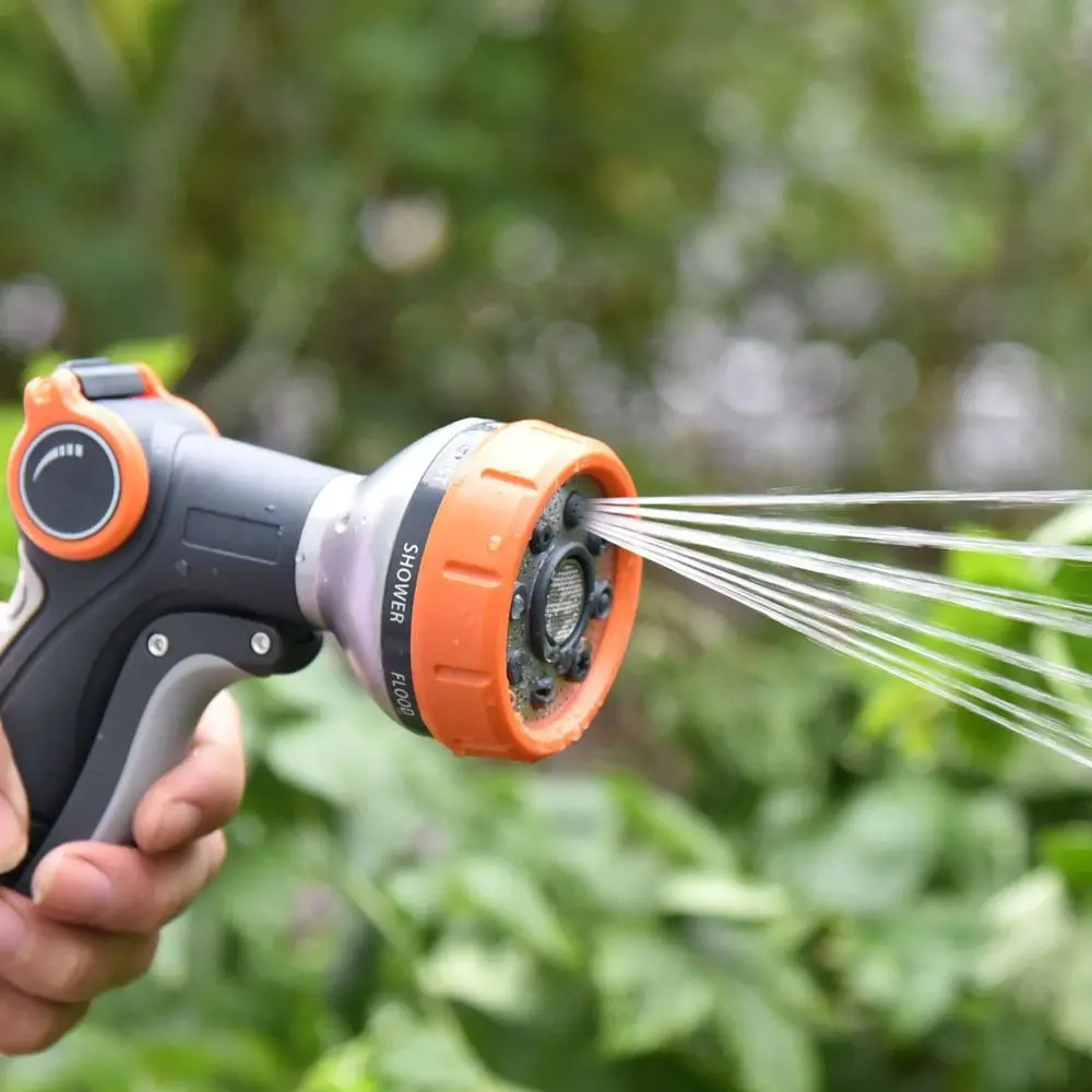 ارتفاع ضغط خرطوم حديقة فوهة نونسليب مقبض الدورية الرش رئيس حديقة البخاخ كمية المياه قابل للتعديل