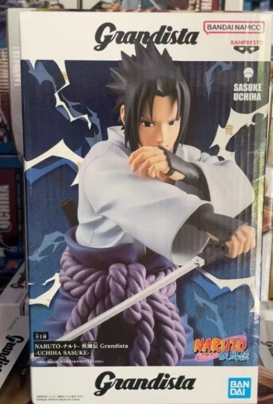 Bandai Originele Anime NARUTO Grandista Uchiha Sasuke Action Figure Model Desktop Decoratie Collectible Geschenken