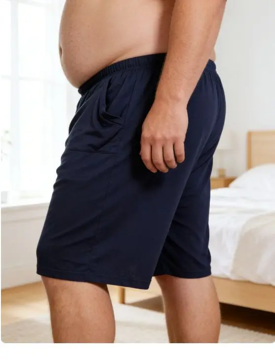 Large size men's pajamas; large size men's shorts; Modal; comfortable; breathable