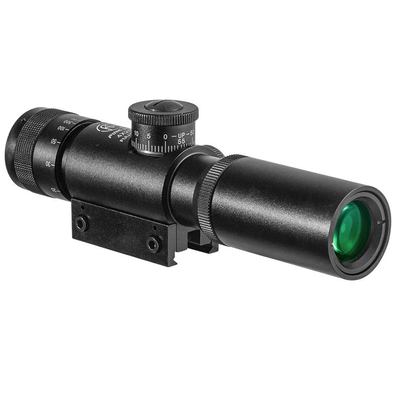 Imagem -02 - Fire Wolf-compact Hunting Air Rifle Scope Tactical Optical Sight Glass Riflescopes de Retículo Gravado com Trilho 11 mm 4x21 ao