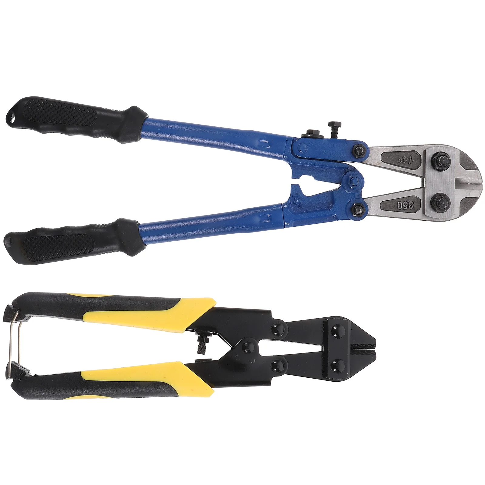 2 Pcs Heavy Bolt Cutters T8 Alloy Steel Manual Cable Pliers Heavy-duty Wire Labor-saving Iron Bar Rubber Mini Lock