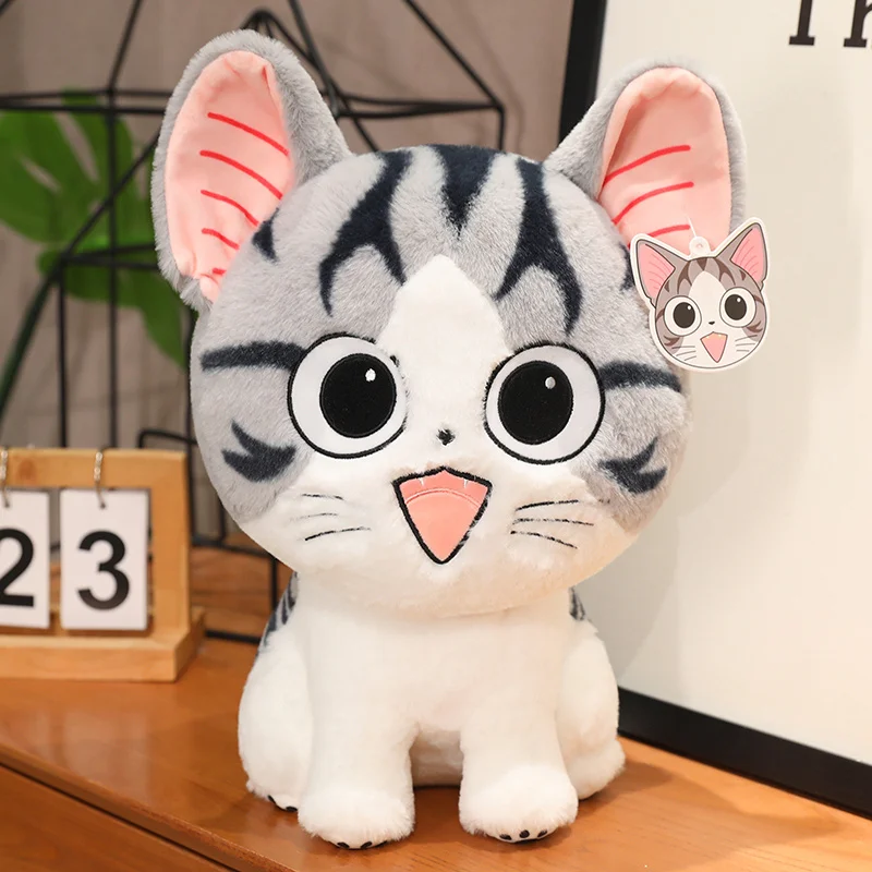 24-45cm Kawaii Cat Plush Toys Chi Chi\'s Cat Stuffed Doll Soft Animal Dolls Cheese Cat Stuffed Toys Dolls Pillow Cushion For Kids