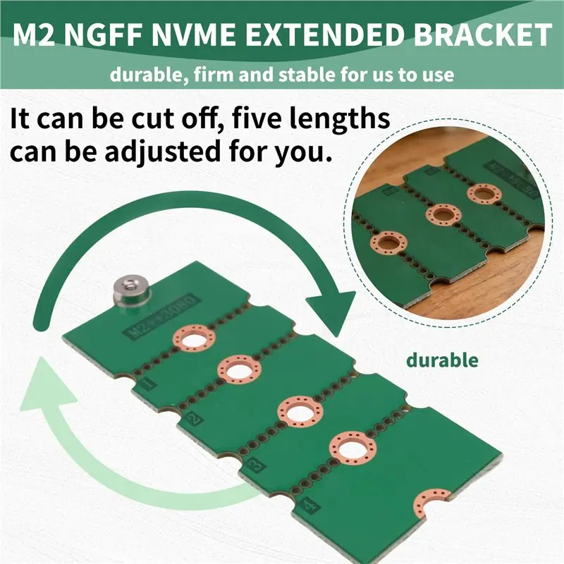 A53M-M.2 NGFF SSD Solid State Drive 2230 2242 2260 To 2280 Extension Bracket Transfer Card Adapter Board Convert Card