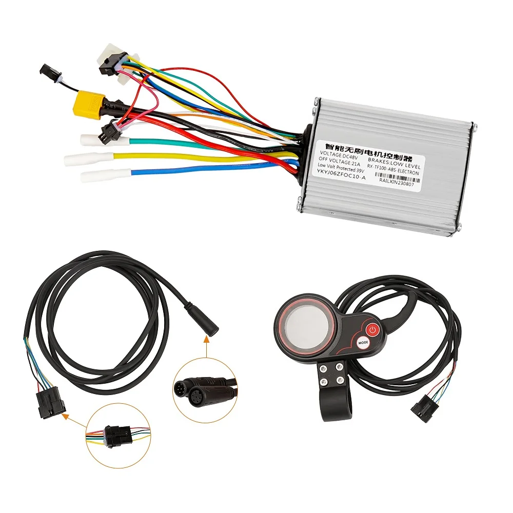 フィンガーアクセルスクーターtf100電動自転車アクセサリーコントローラーキットlcdディスプレイとコントローラーセット