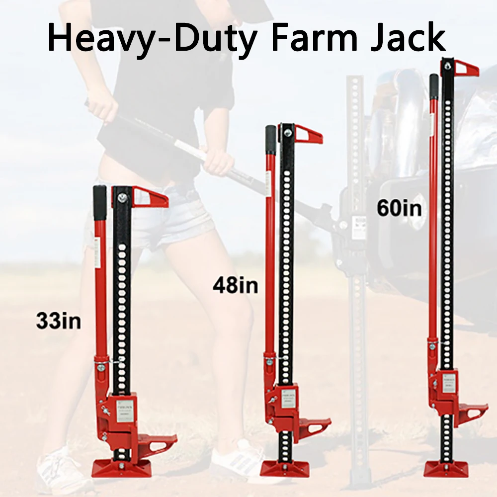 

3 Ton Farm Jack, 7000 Lbs Capacity Utility Farm Jack, Universal Heavy-Duty Farm Jack For Atv Utv Suv Tractor Truck