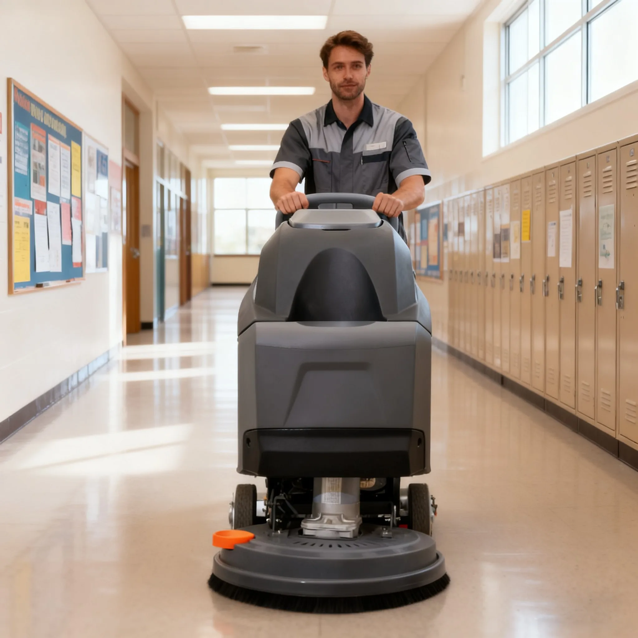 

T4B Ручной поставщик Китая Промышленный очиститель пола Скруббер Стиральная машина для складского цементного пола