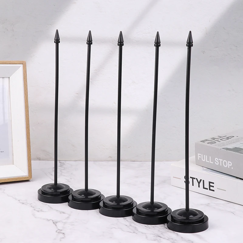 【New】5Pcs Universal Flagpole Flag Display Holder Nail-Free Flagpole Flag Support Stand Banner Pedestal  Desk Flagpole view 2