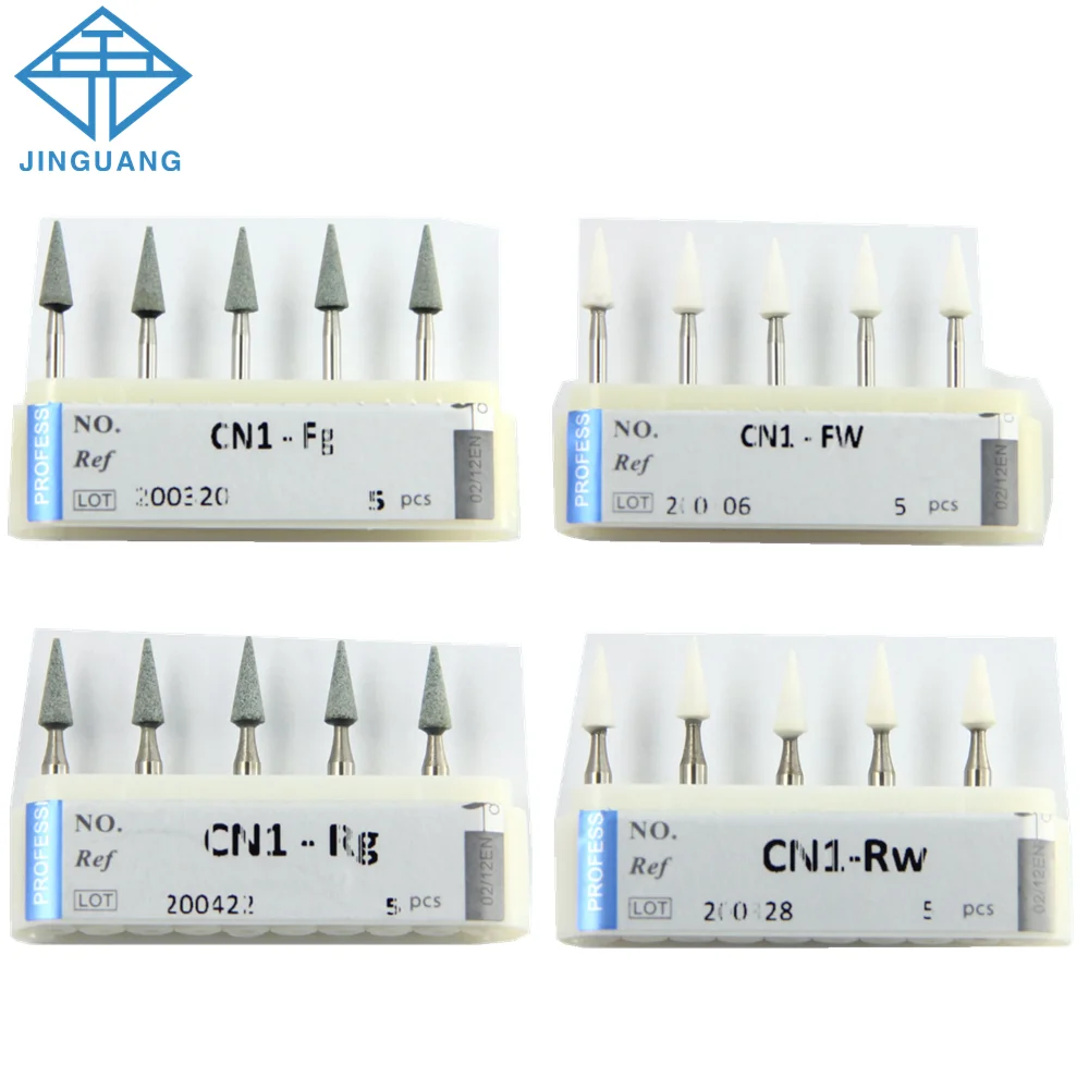 

30Pcs Dental Mounted Stones RA & FG Burs Dentist Clinic Tools White & Green Stone Polisher for Polish Filling Composite