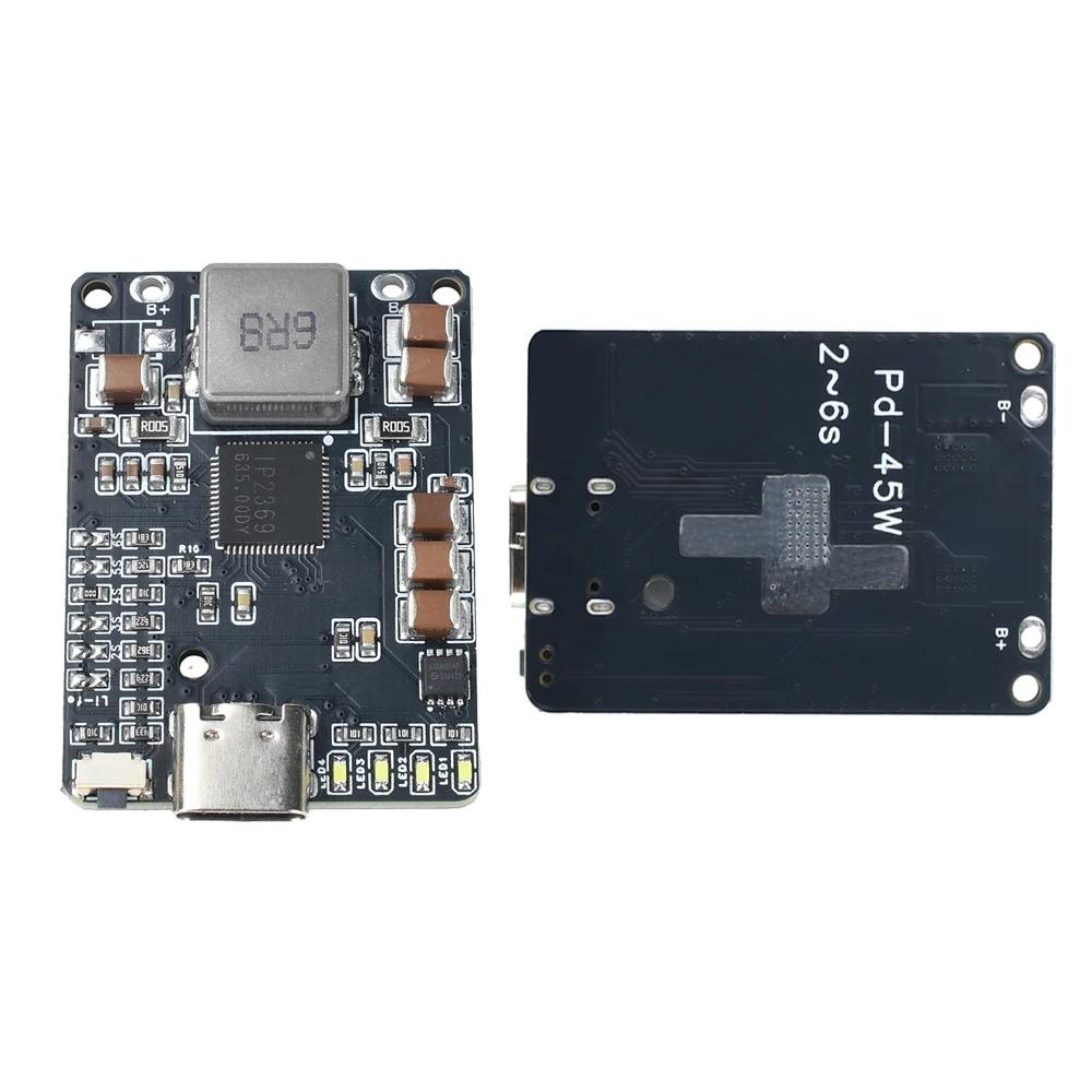Type C IP2369 45W 2S~6S Lithium Battery Charging Discharging Module Li-ion/LiFePO4 Battery Charger Power Banks Electric Tool