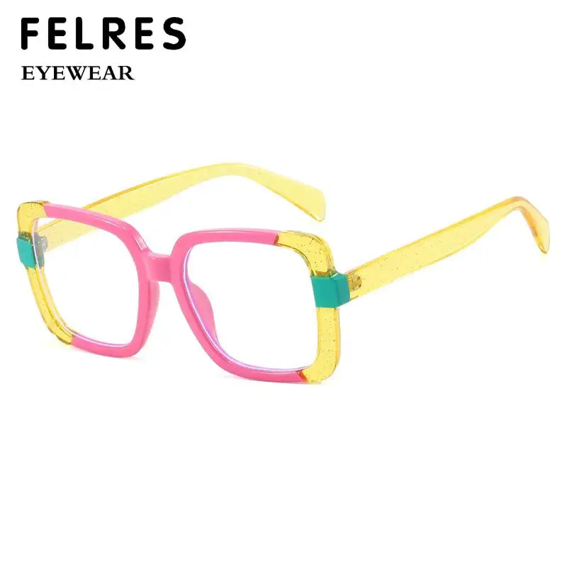 Three Color Cat Eye Trendy Finished Myopia Glasses Women Anti Blue Light Eyeglasses Short Sight Eyewear Prescription 0 to -6.0