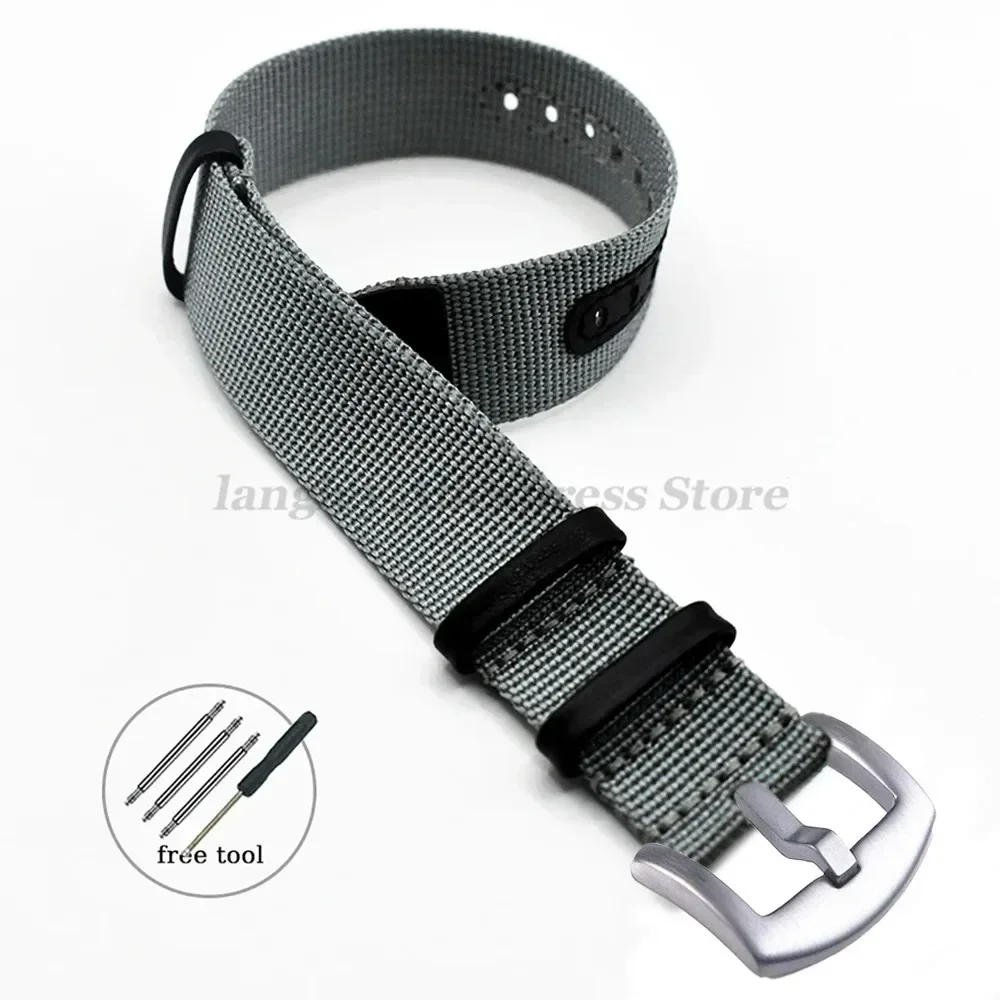 20mm 22mm Horloge Armband voor Seiko voor Rolex Canvas Nylon Patch Lederen Band Horlogeband voor Hamilton voor omega Vervanging Riemen