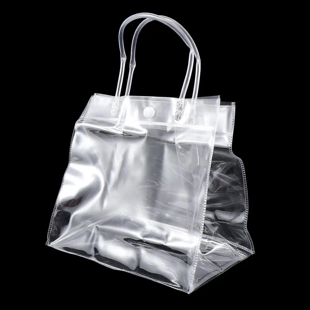 Bolso de mano de PVC, bolsa de plástico transparente, respetuosa con el medio ambiente, ideal para regalo