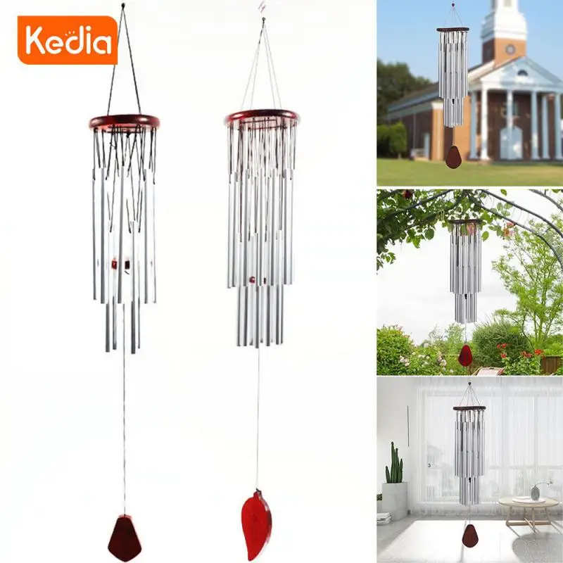 Oversized Wind Chimes Solid Wooden Bronze Wind Chimes Church Courtyard Home Decoration Metal Multi-tube Anti-rust Wind Chimes