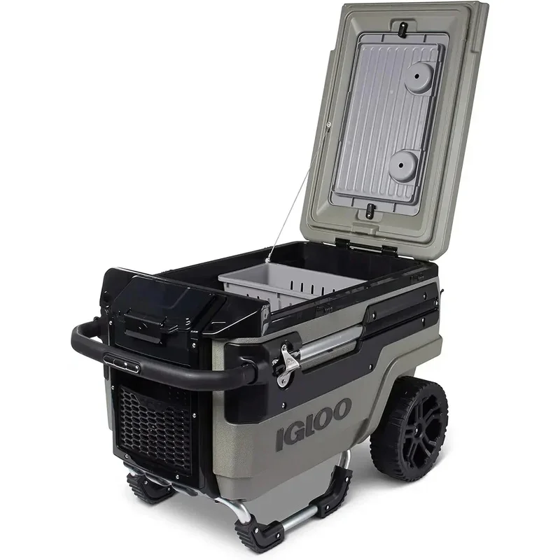 Nevera con ruedas s%A Premium Trailmate, color verde oliva