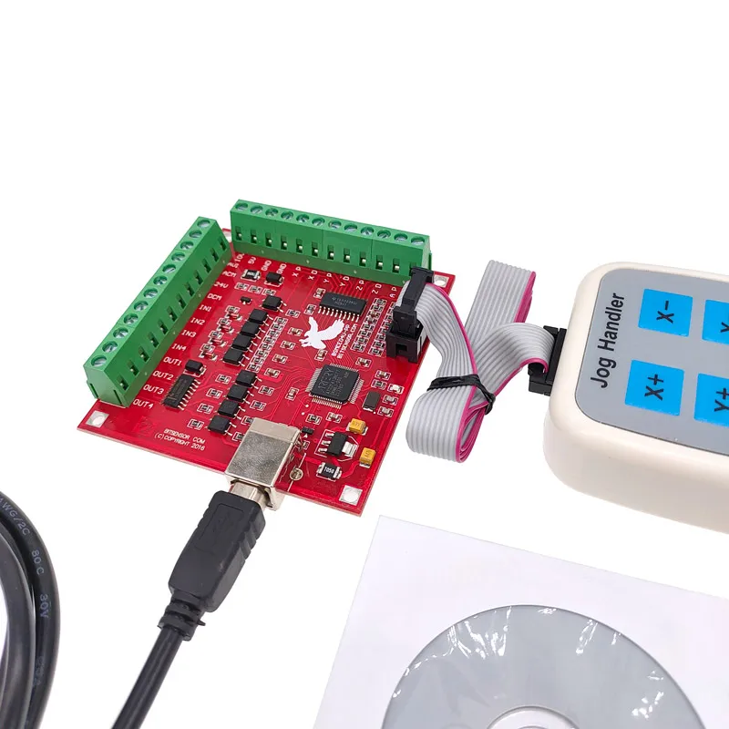 1Set 4 Axis / 5 Axis MACH3 Manual Controller CNC Interface Driver Board Electronic Handwheel CNC Handle Pulse Generator