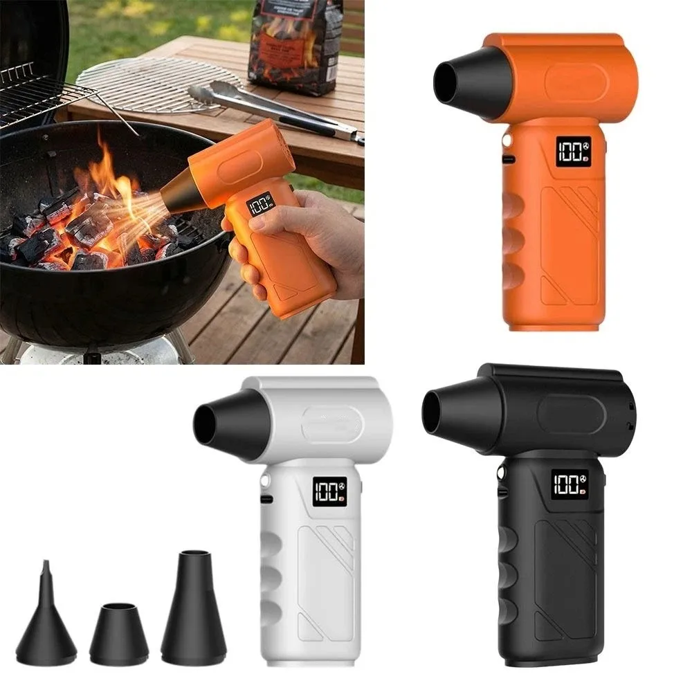 

Brushless Motor Turbo Jet Fan 5-Speed Adjustable USB Rechargeable Electric Blower Ergonomic Grip 130000 RPM Turbo Fan