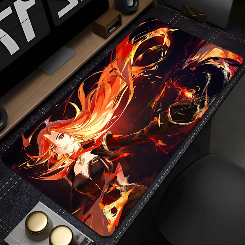 Genshin Impact Mavuika Mousepad New Large Mouse Mat MousePads Office Laptop Carpet Soft Anti-slip Desktop PC carpet Mouse Pad