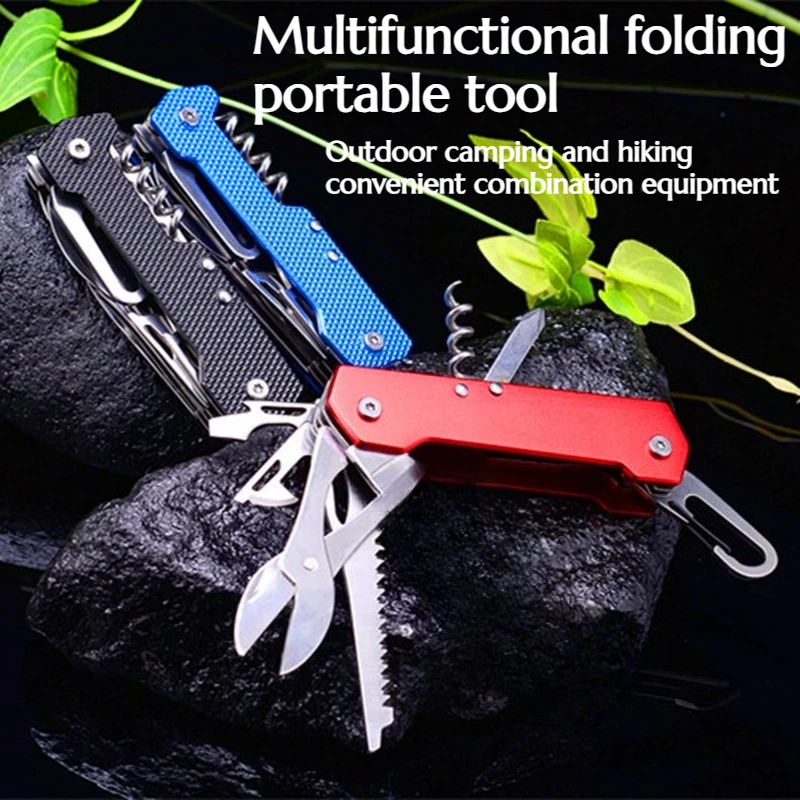 

Multifunctional Folding Combination Tool Portable Outdoor Camping Hiking Emergency Survival Self-defense Cutting Purposes