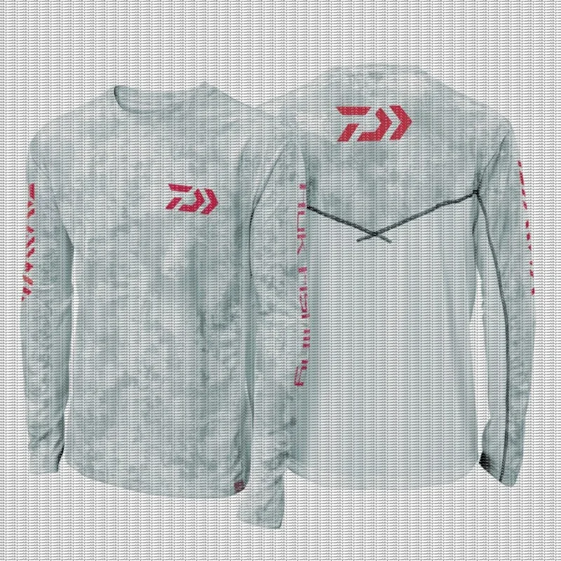 Summer Camouflage Fishing Sunscreen Long Sleeved, Breathable Round Neck Lure Fishing Print Outdoor Fishing Suit
