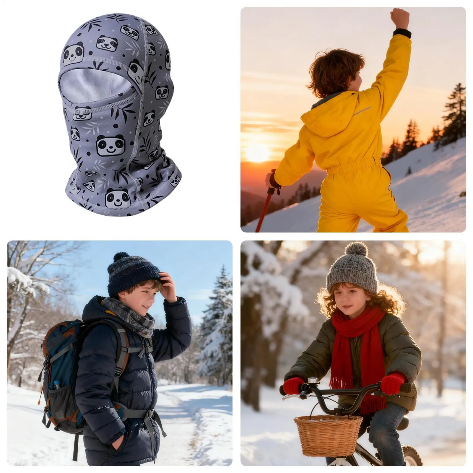 الأطفال الرقبة الجراب مرونة لينة دفئا الشتاء جهاز تدفئة الوجه لصبي فتاة الأطفال التزلج ركوب الدراجة تسلق الرياضة