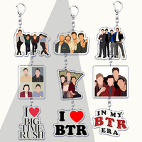 Big Time Rush Keychain Accessories Bag Charms Fashion Music Btr Keyrings Jewelry Fans Freinds Gift
