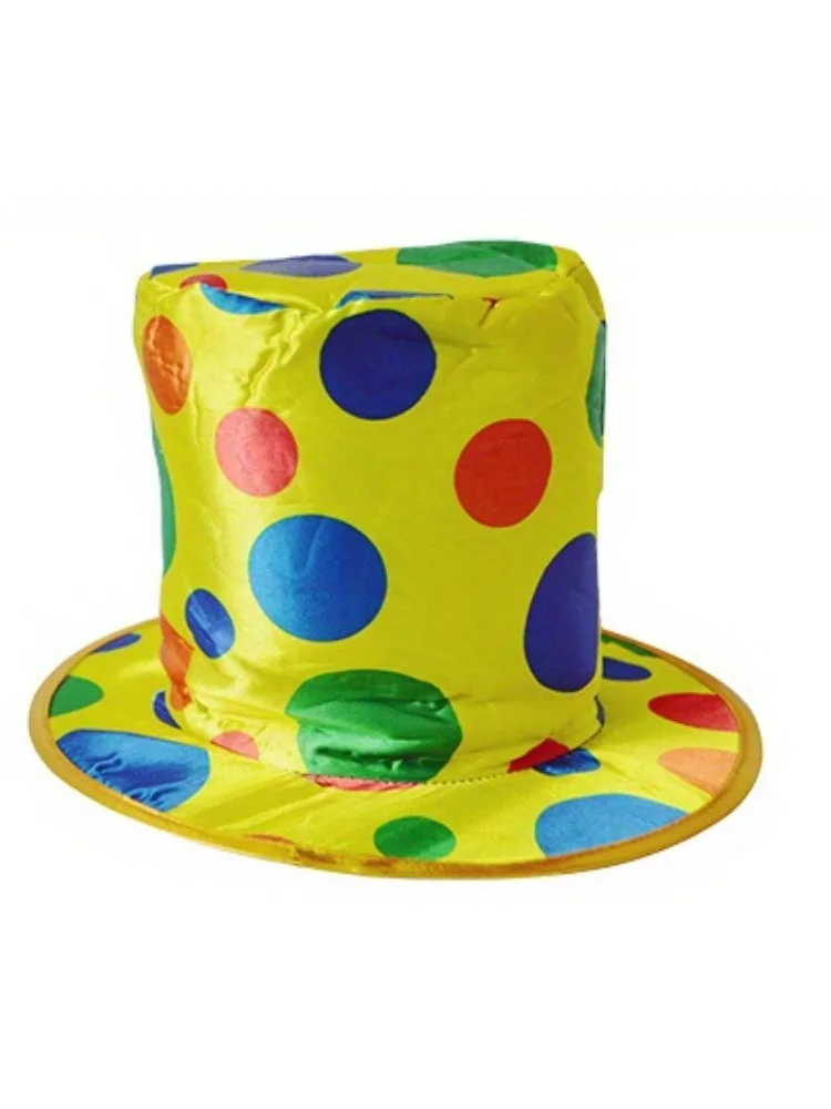 PESENAR-Conjunto de disfraz de payaso de circo, 8 piezas, zapatos de Nariz de payaso rojo, chaleco, sombrero, peluca, pajarita y guantes blancos, Cosplay de Halloween