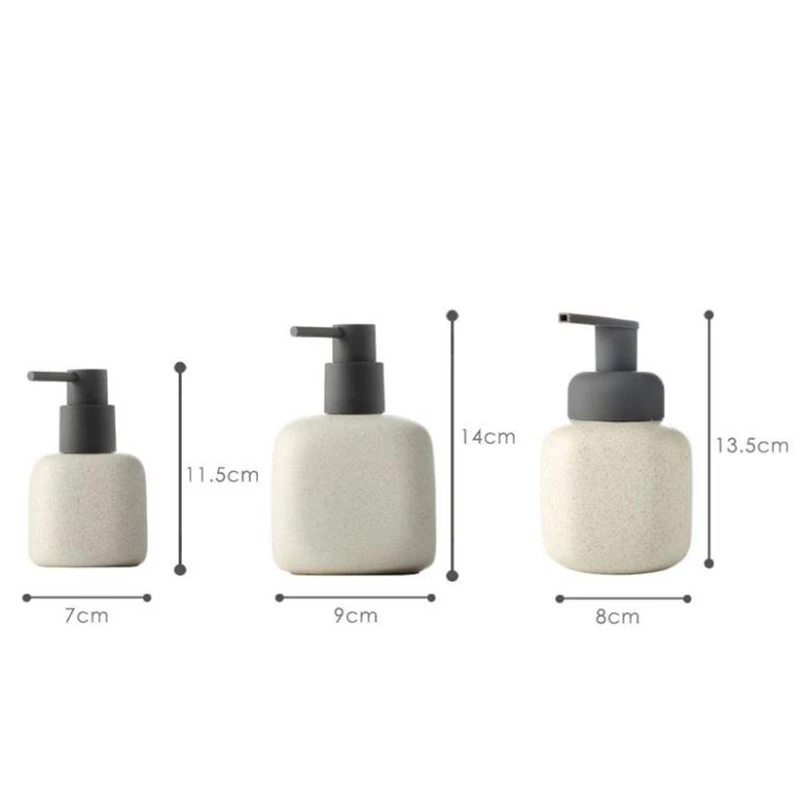 Ceramic Emulsion Bottle Household Bathroom Soap Container Bathroom Color Shampoo Body Wash Makeup Remover Bottle Portable Travel