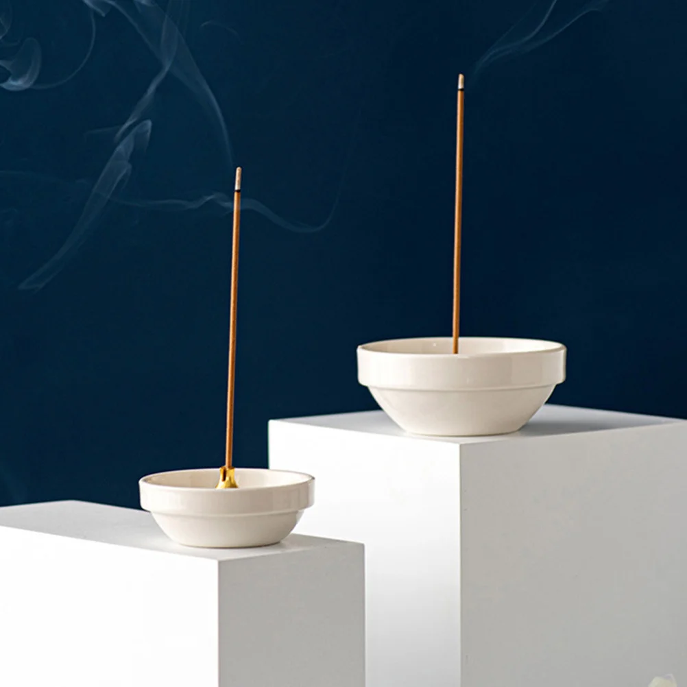 

Ceramic Incense Stick Holder Fine Workmanship Desktop Burner for Anxiety Relief Meditation Home Table Ornament