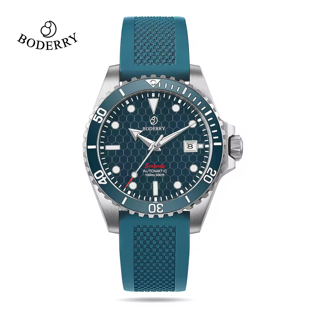 Boderry seaturtle titânio mergulhador relógio masculino luxo bronze relógios automático relógio de pulso mecânico esporte 200m à prova dwaterproof água luminosa