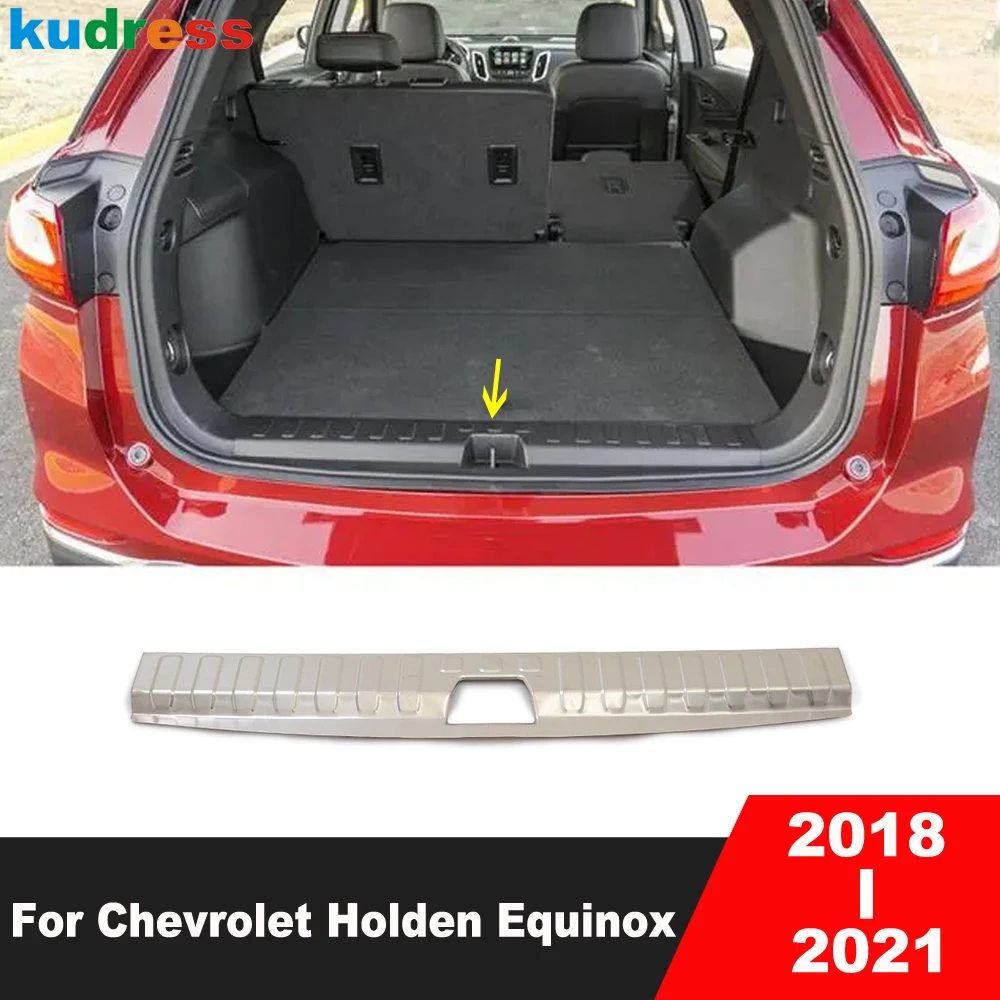 

For Chevrolet Holden Equinox 2018 2019 2020 2021 Steel Car Rear Trunk Bumper Cover Trim Tailgate Door Sill Plate Accessories
