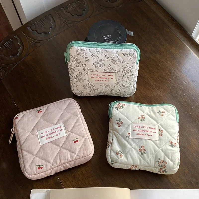 Coin Purse Jewelry Organizer Credit Card Pouch Case Girls Diaper Sanitary Napkin Storage Bag Nylon Sanitary Pads Package Bags