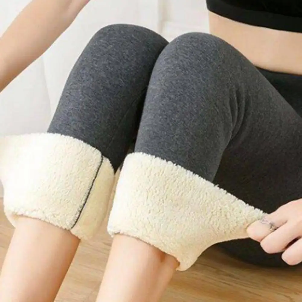 

Warm Skinny Leggings High Waist Pants Trousers Women Winter Thick Plush Liner Trousers