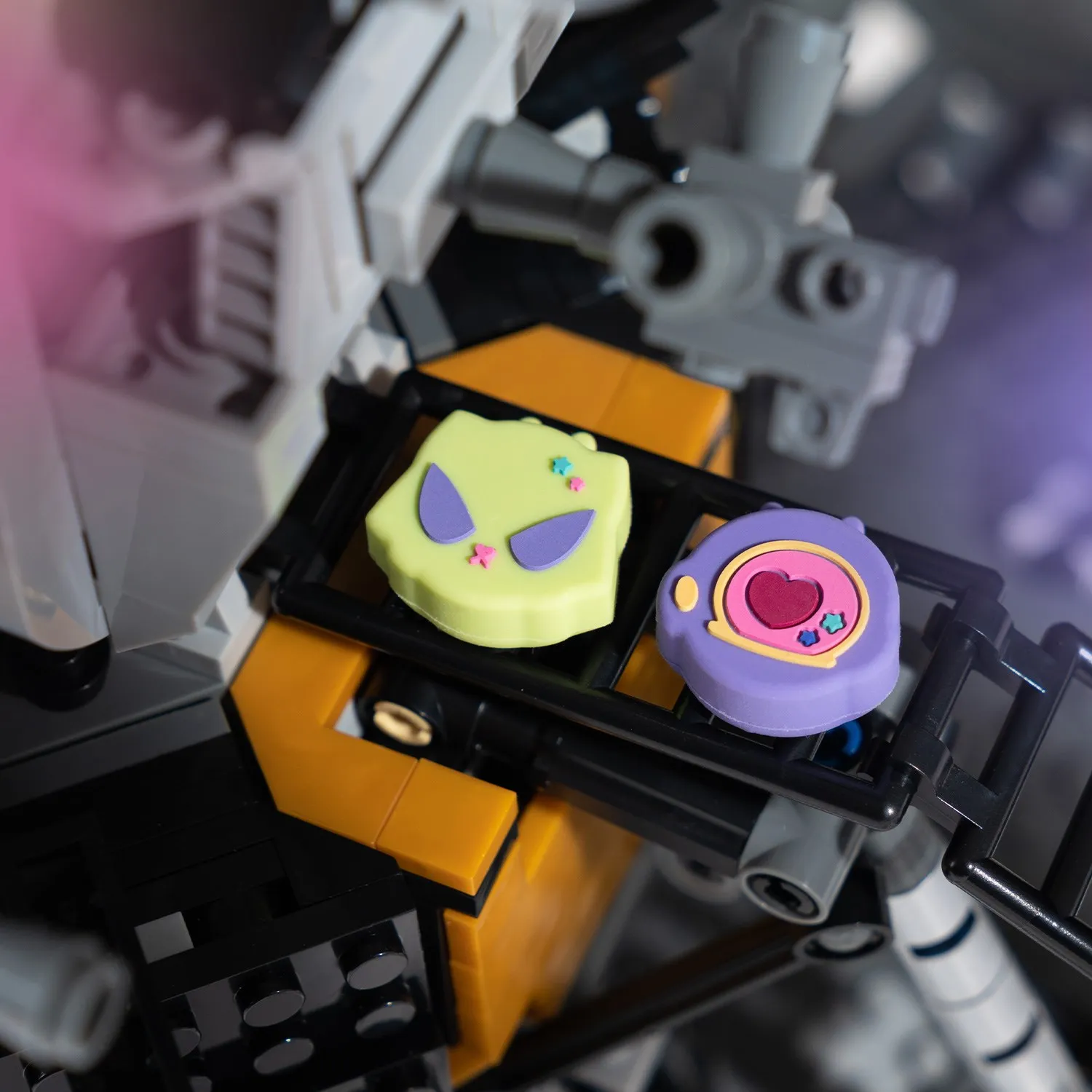 4 tapas de agarre para pulgar Space Rabbit Alien Cat compatibles con Nintendo Switch/Switch OLED/Lite