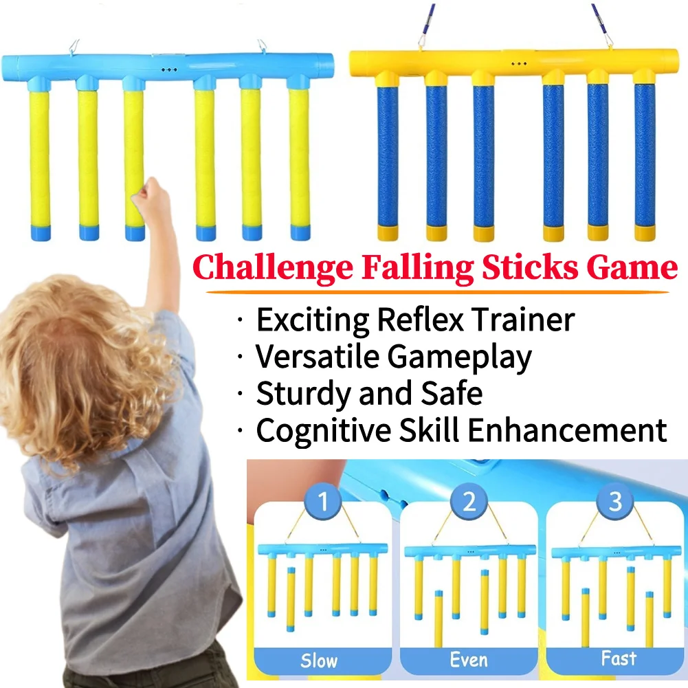 เกมจับไม้ตก 1/2 ชิ้น ของเล่นฝึกปฏิกิริยาตอบสนองสำหรับผู้ใหญ่และเด็ก เกมฝึกความคล่องตัว