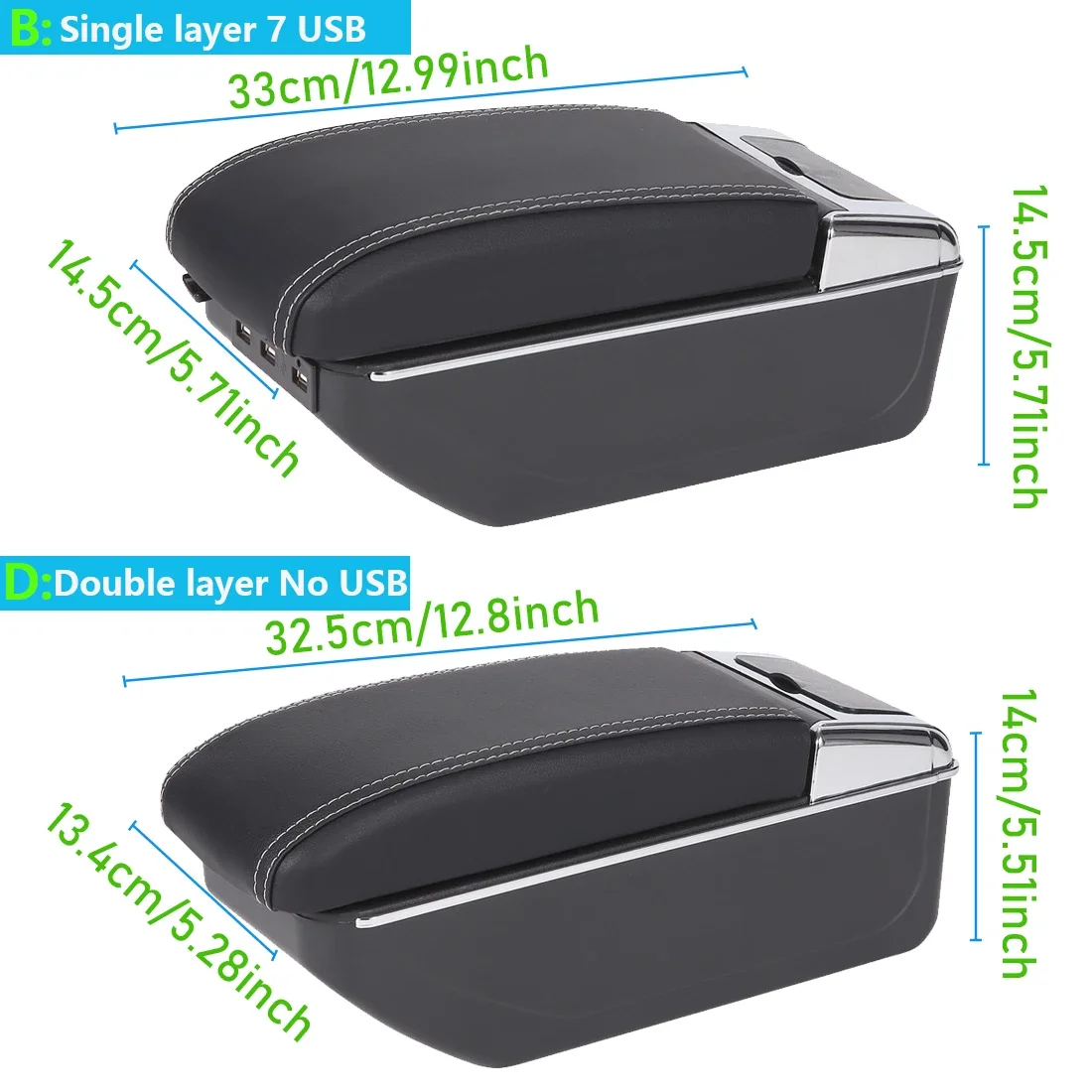 لمقعد إيبيزا مسند الذراع صندوق لمقعد إيبيزا 6j MK4 IV 6L مسند ذراع السيارة 2018-2025 صندوق تخزين أجزاء التحديثية الداخلية اكسسوارات السيارات #3