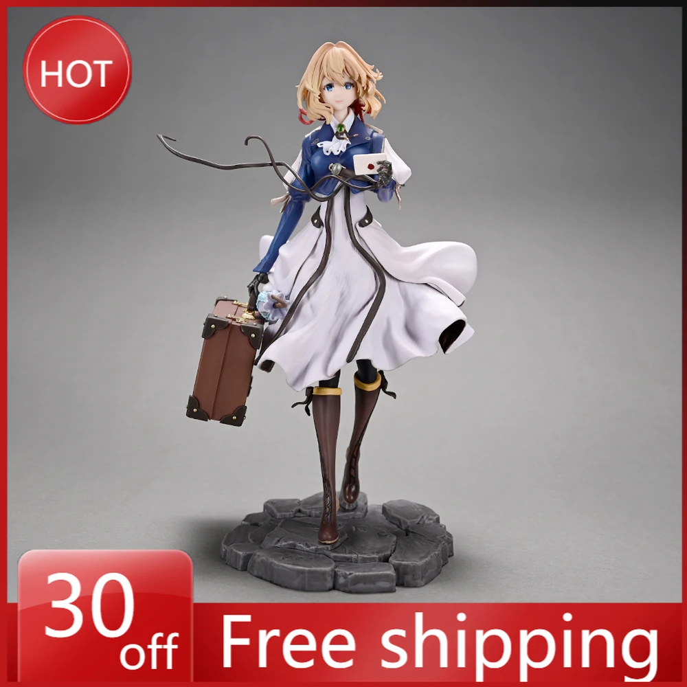 25cm Violet Evergarden Figure Violet Evergarden Claudia Hodgins Model Pvc Desktop Ornament Decoration Christmas Gift Kids Toys